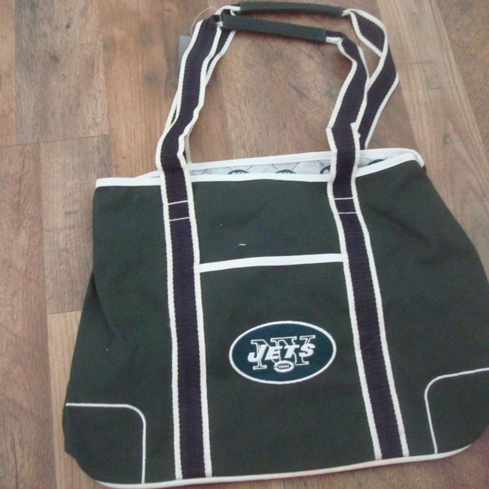 NEW YORK JETS 12X15 BAG PURSE VINTAGE NEW TAILGATE HANDBAG TOTE